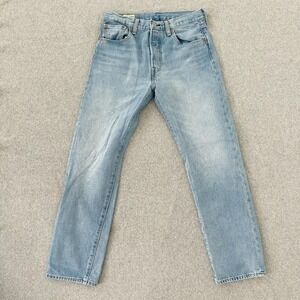 Levi's Premium 501 '93 Straight Jeans Mens 32x32 Light Blue Big E Button Fly